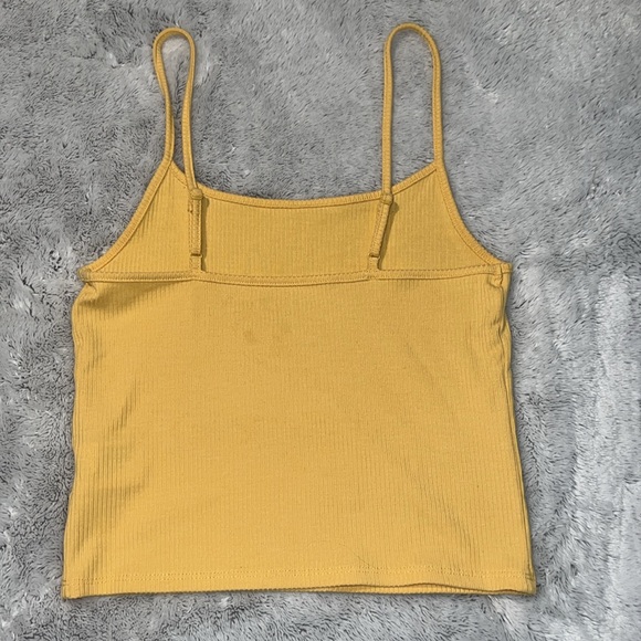 AE Small Yellow Cropped Tank Top - Picture 6 of 6